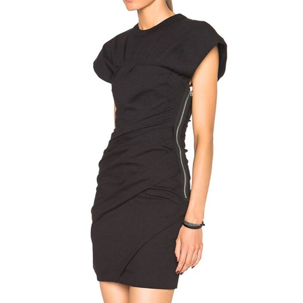 Alexander Wang | Draped Bustier Tee Dress | Black Onyx | Size 2 | NWT - Picture 2 of 9
